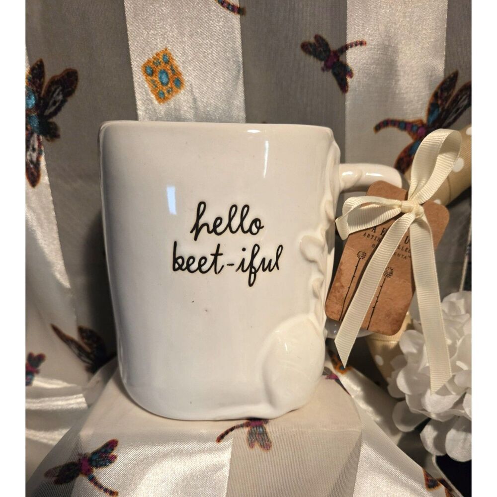 NWT - Rea Dunn Hello Beet-iful Mug